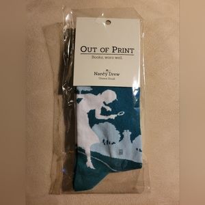 Brand New Nancy Drew Socks in Teal, Unisex, Sock Size 9-11